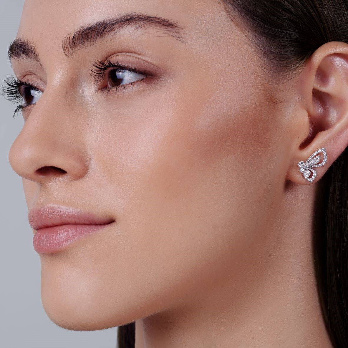 Schmetterlingsohrringe mit Verlängerung