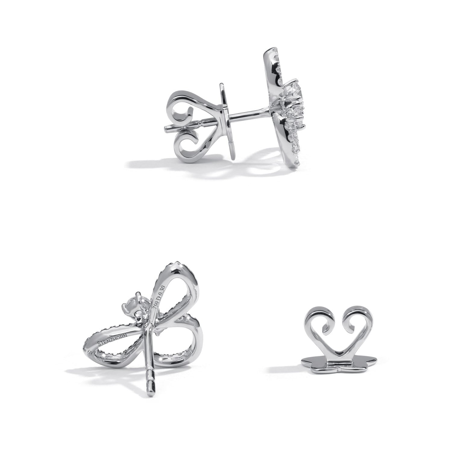 أقراط النحلة مع الماس