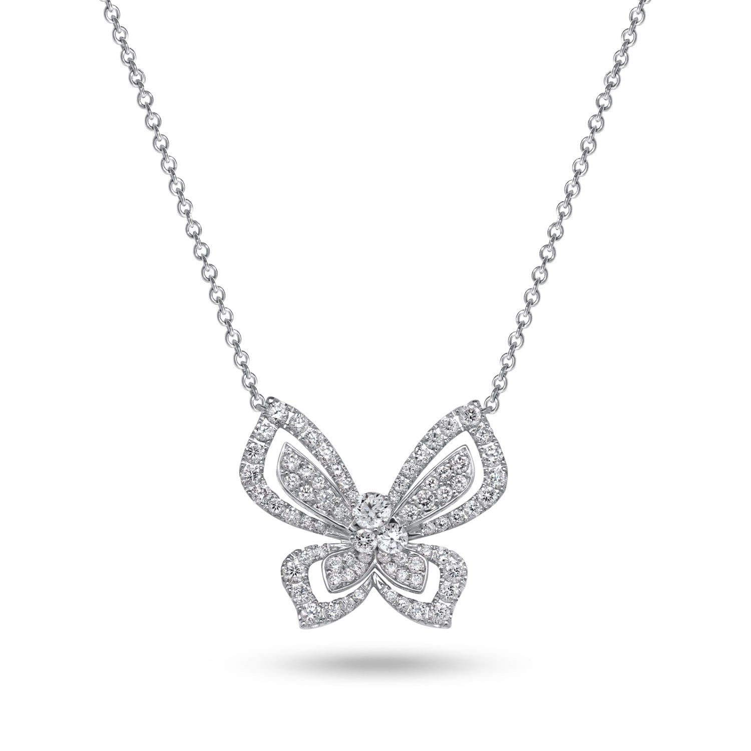 Butterfly Necklace with Diamonds