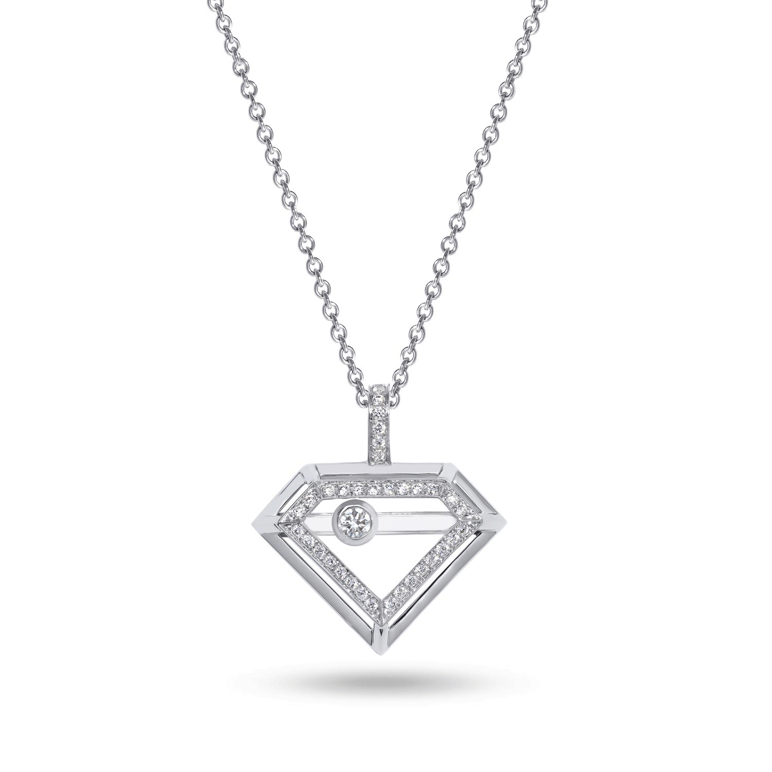 Moving diamond deals pendant