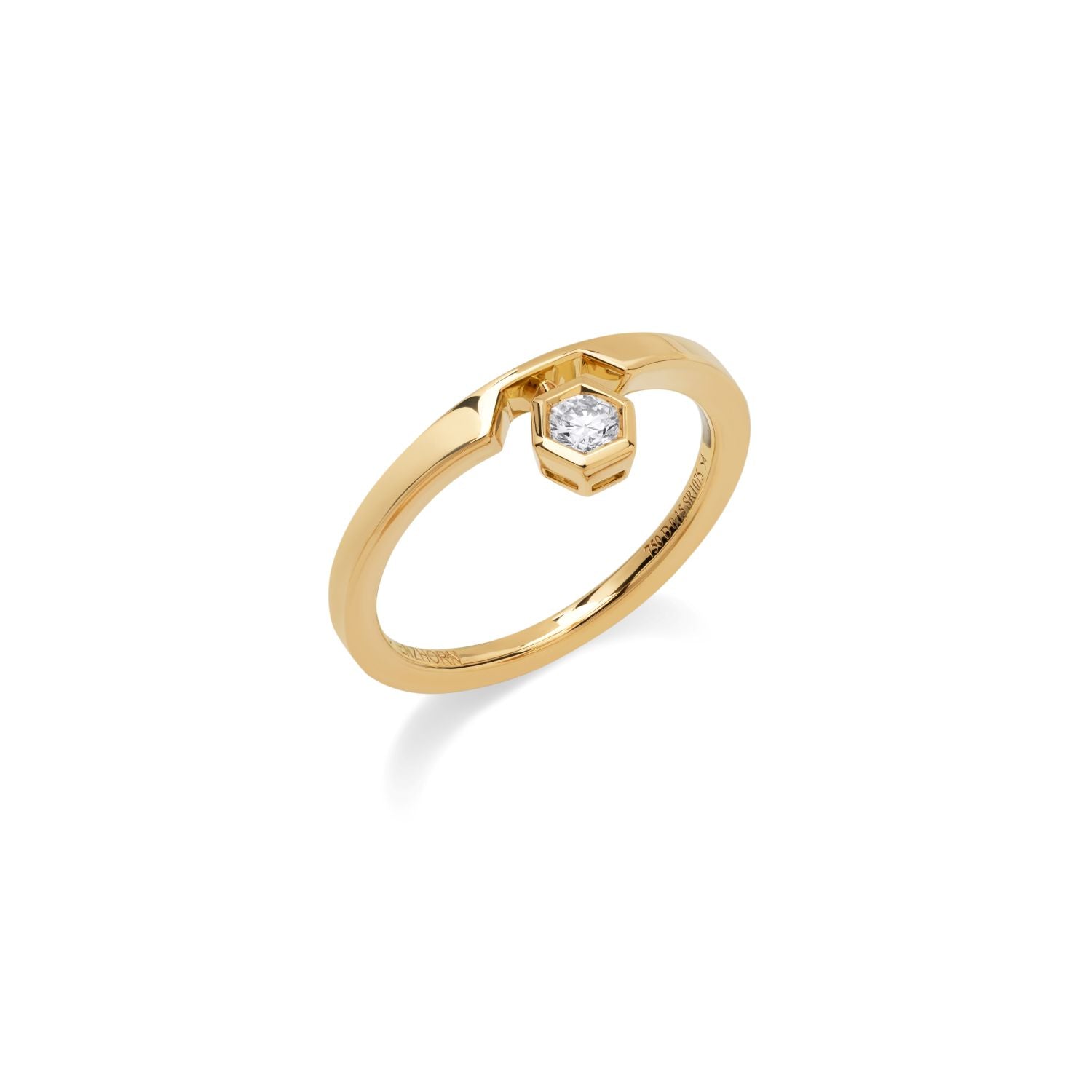 Star Ring with Diamonds