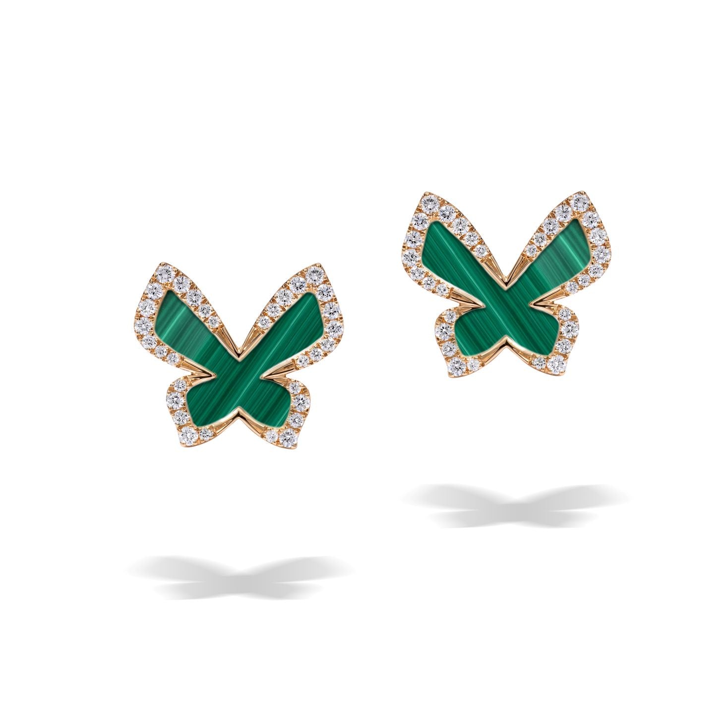 PICCOLE SONATE Malachite Butterfly Earrings