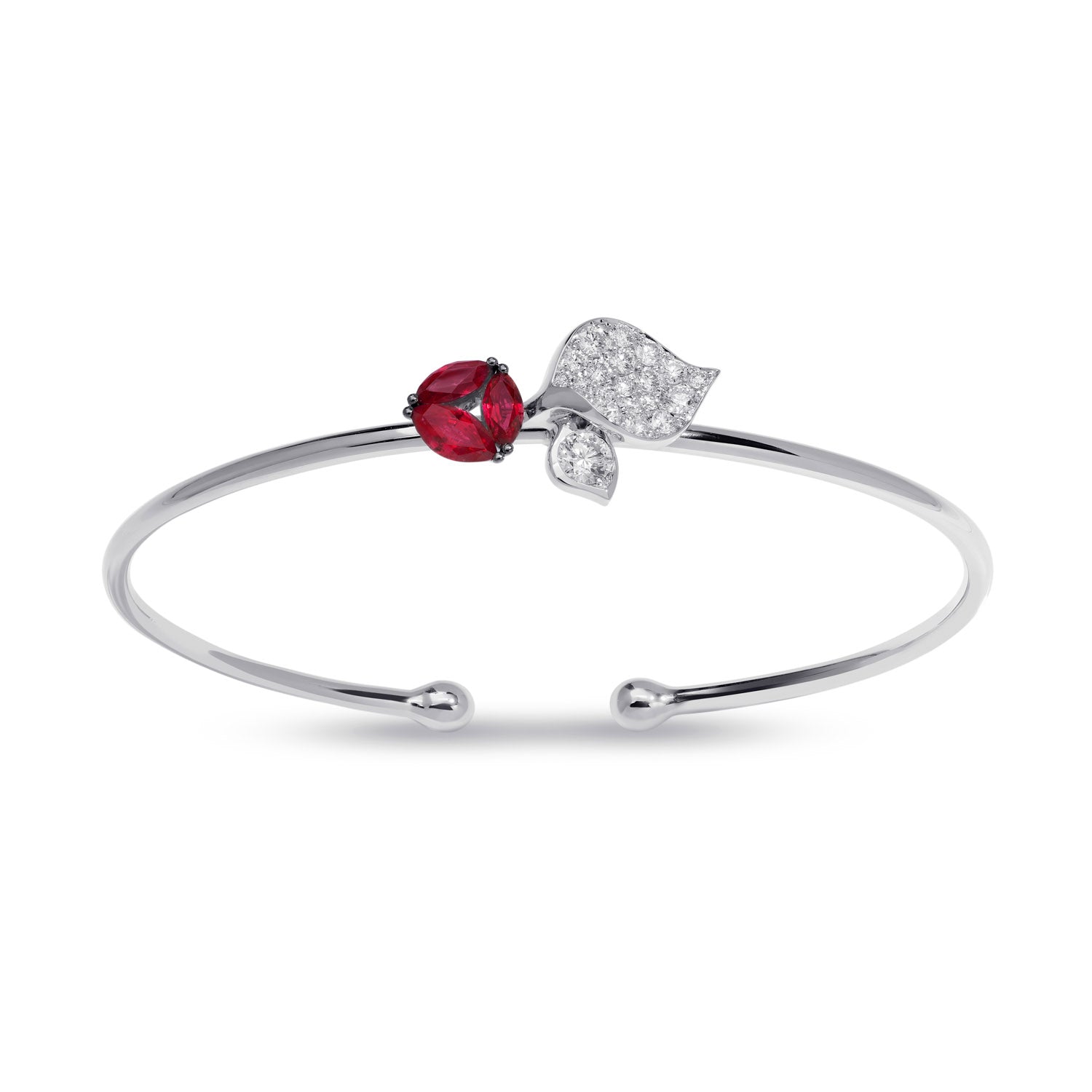 À FLEUR DE PARIS flexible Ruby Bangle