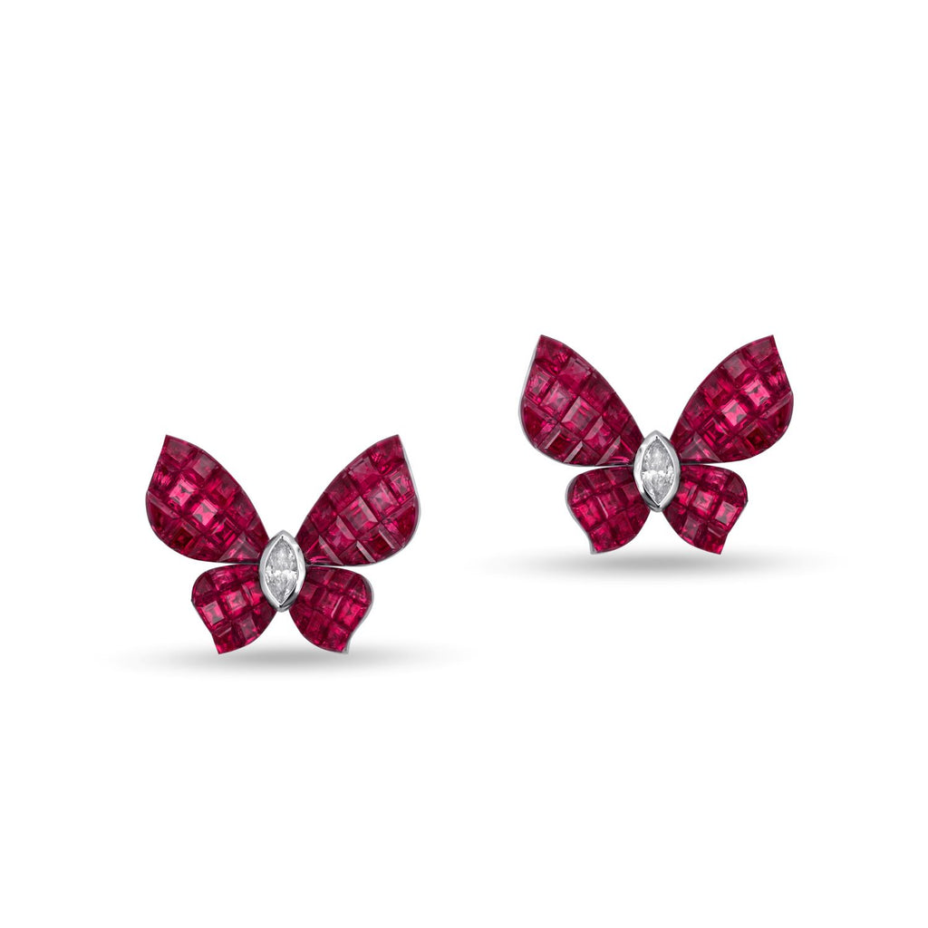 文玩堂：承德密纹紅宝石（精品级） 红宝石耳环– STENZHORN JEWELLERY