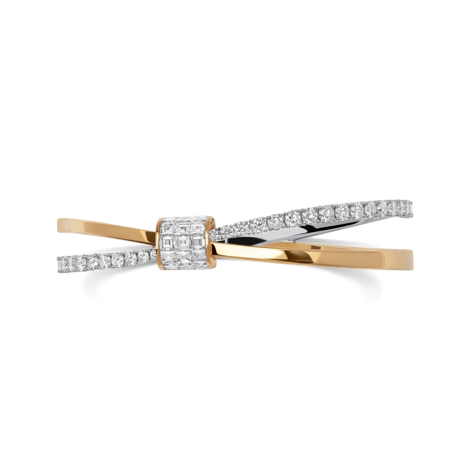 HOLD ON TIGHT bicolor Diamond Bangle