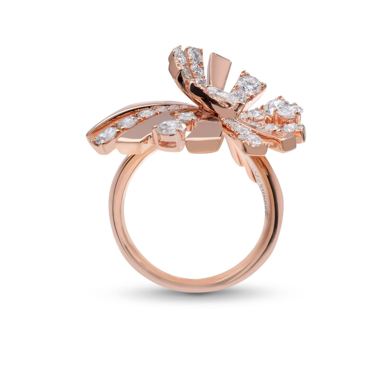 PERSUASION Diamond Rose Gold Volume Ring