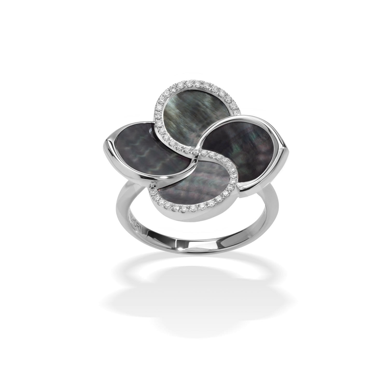FLUMINA Ring mit schwarzem Perlmutt