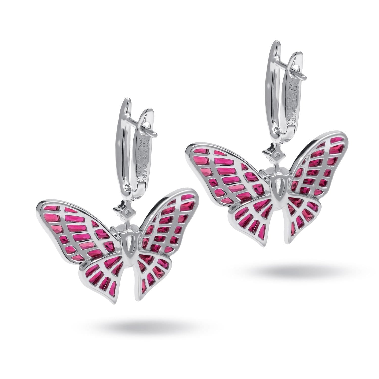 BUTTERFLY LOVERS Ruby Earrings