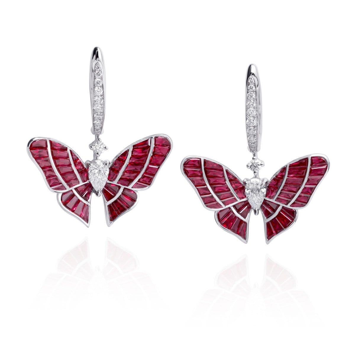 BUTTERFLY LOVERS Ruby Earrings
