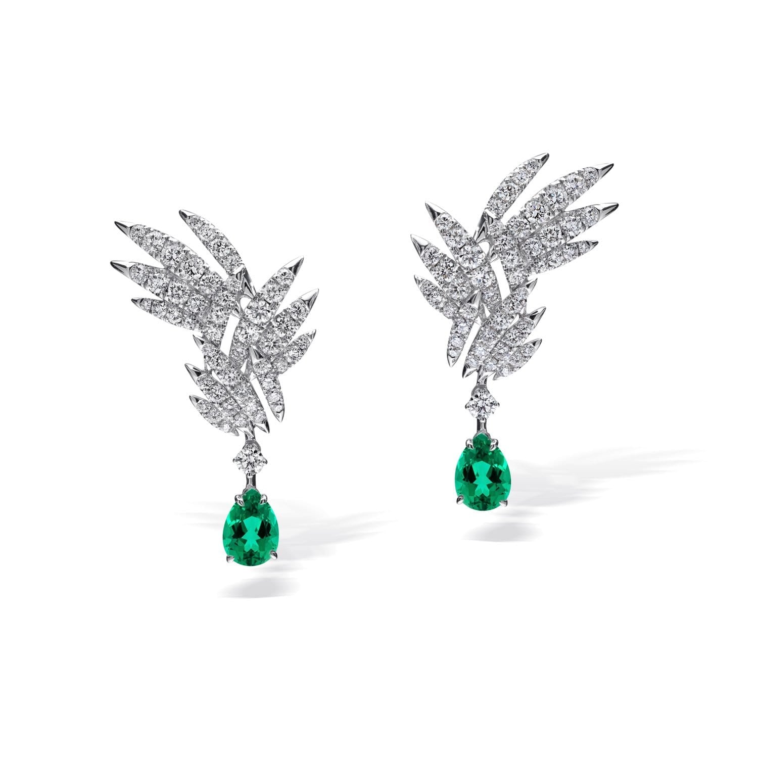 BORA BORA Diamond and Emerald Earrings