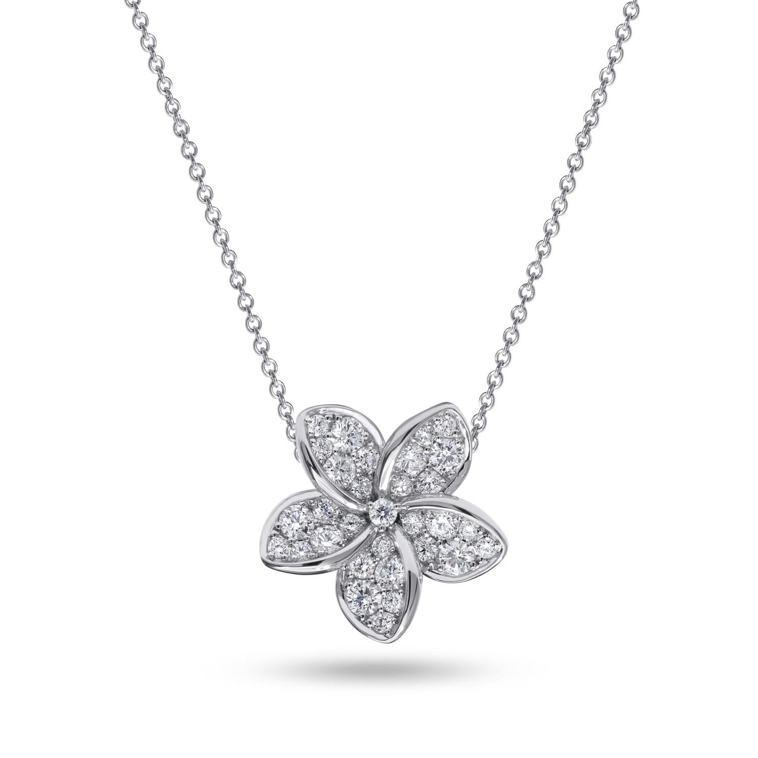 PLUMERIA Diamond Necklace Single Flower