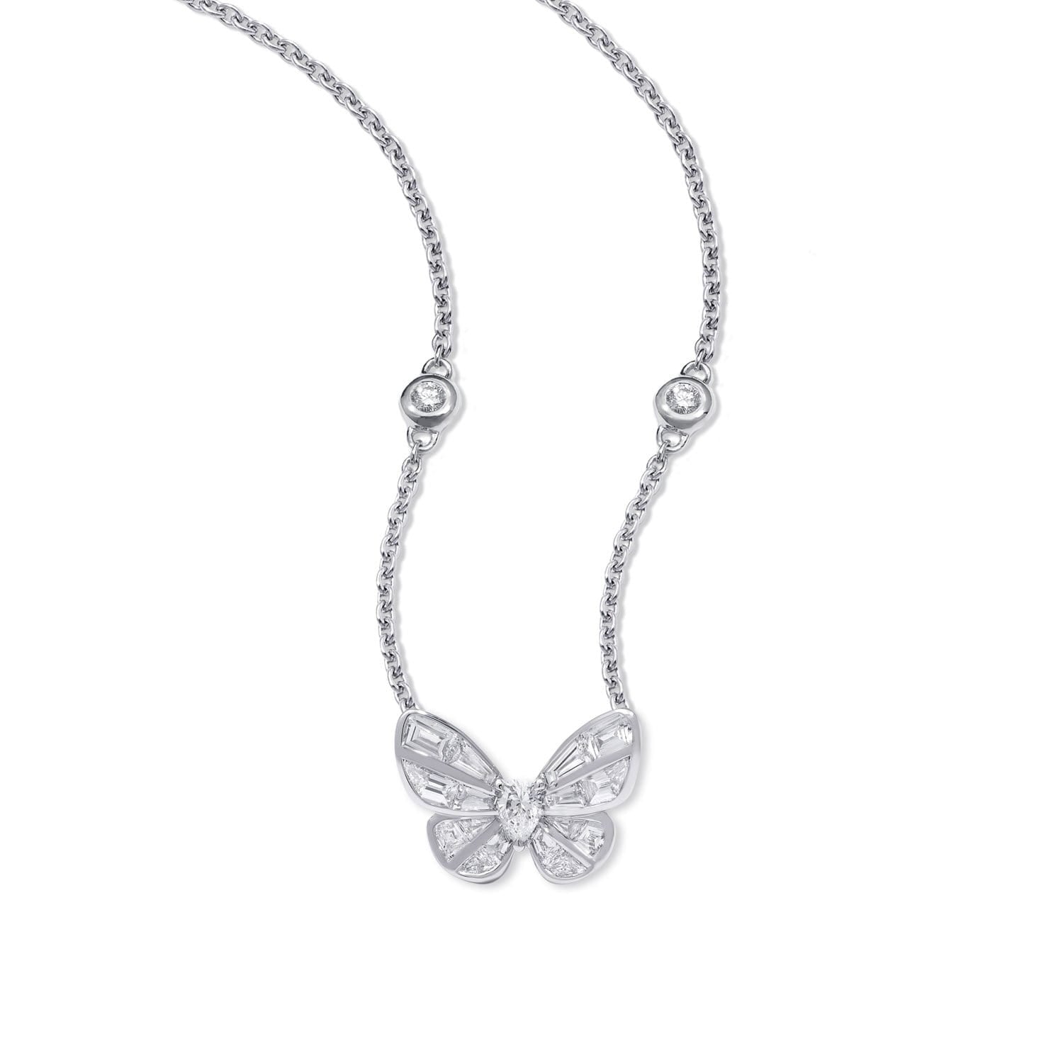 BUTTERFLY LOVERS All Diamond Small Necklace