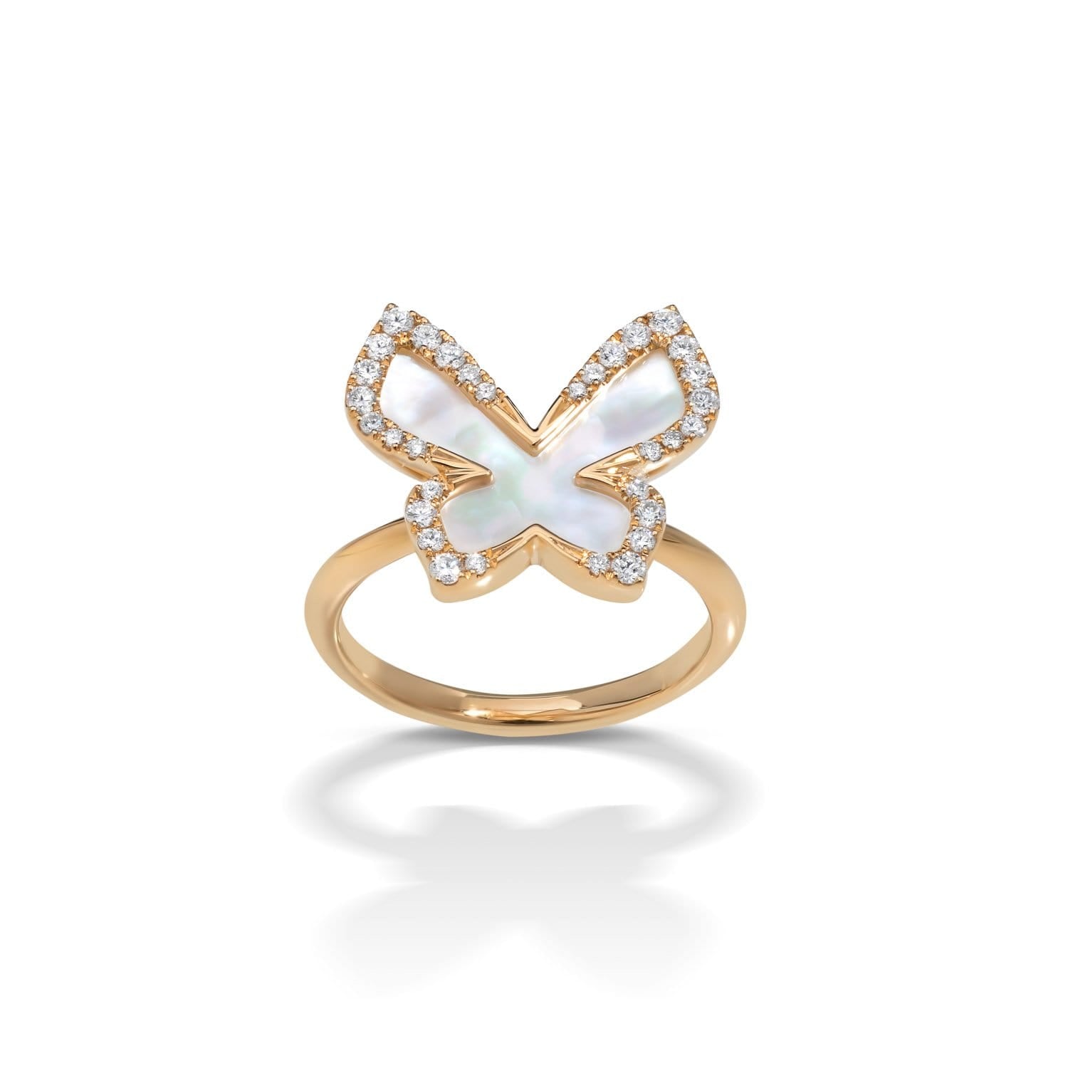 PICCOLE SONATE Butterfly Ring with Mother Of Pearl