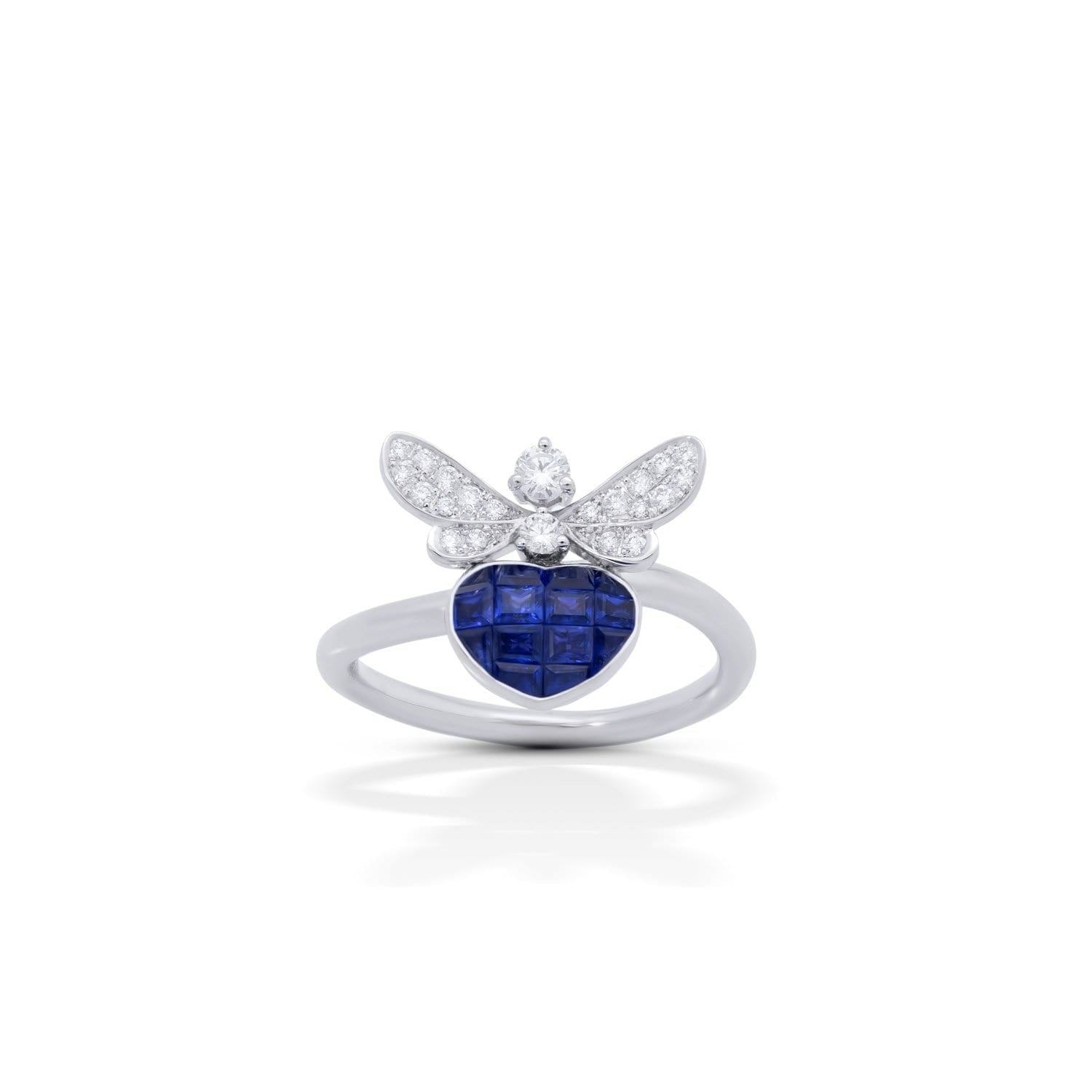 BEE MINE Mosaic Sapphire with Diamond Pavè Wings Ring