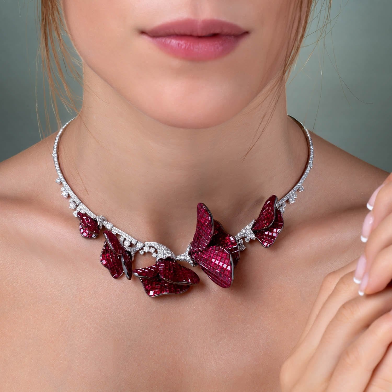 FLORAL Poppy Ruby Necklace
