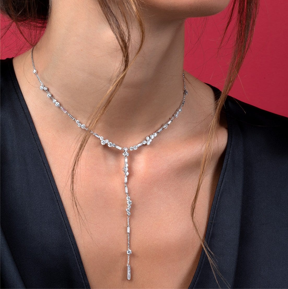 UNA All Diamond "Bride" Necklace