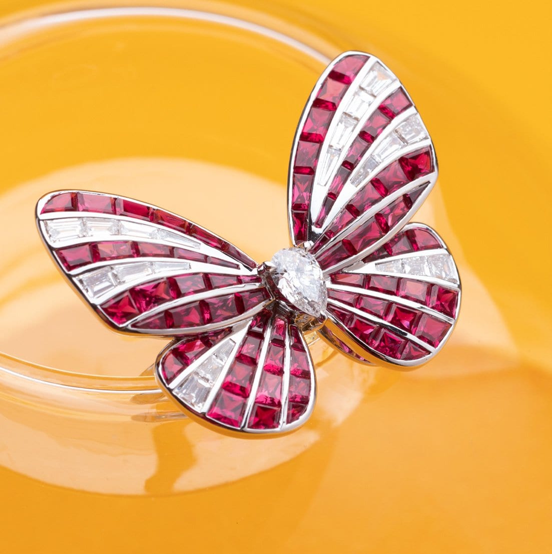 BUTTERFLY LOVERS Ruby Large Ring