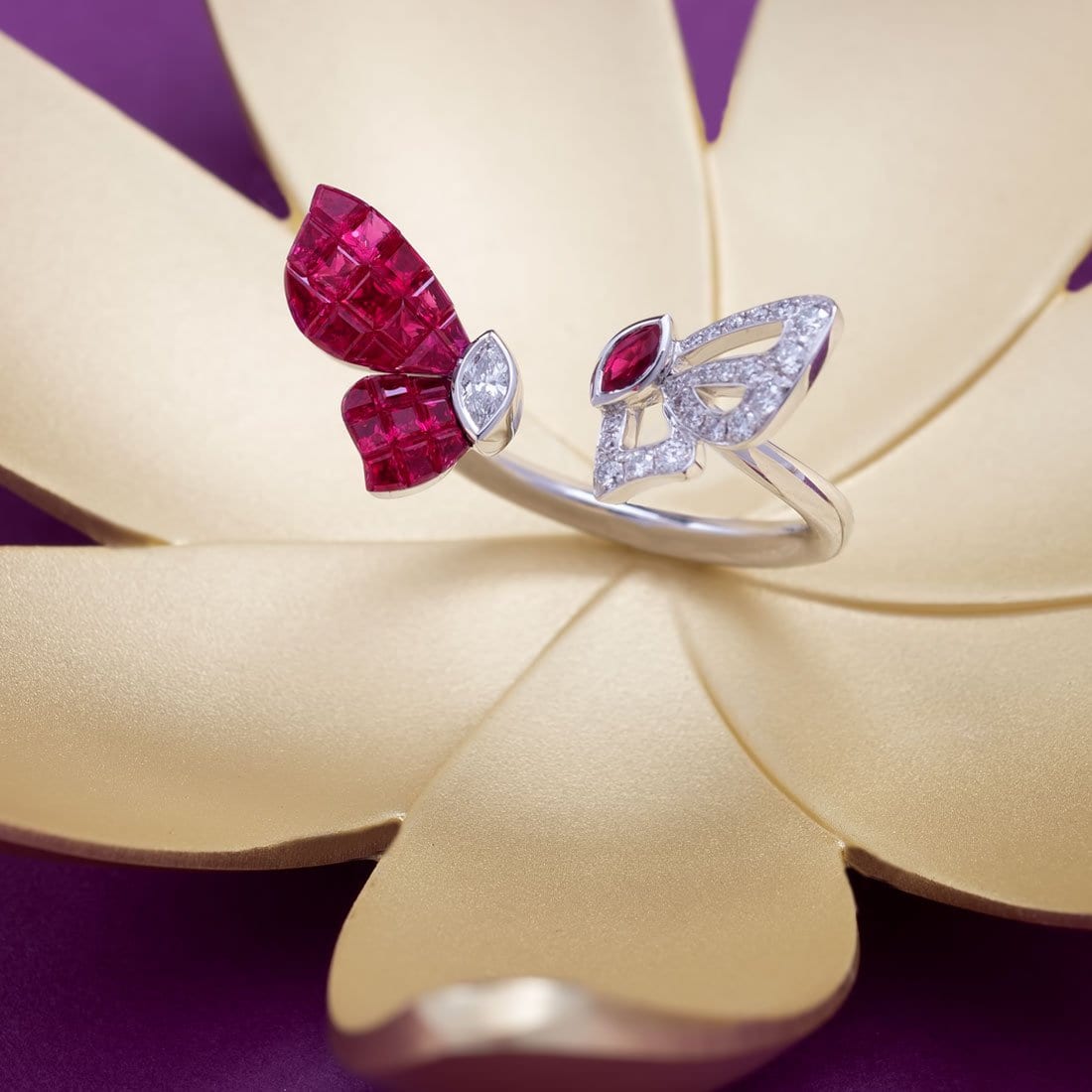 MADEMOISELLE B. Ruby Double Ring