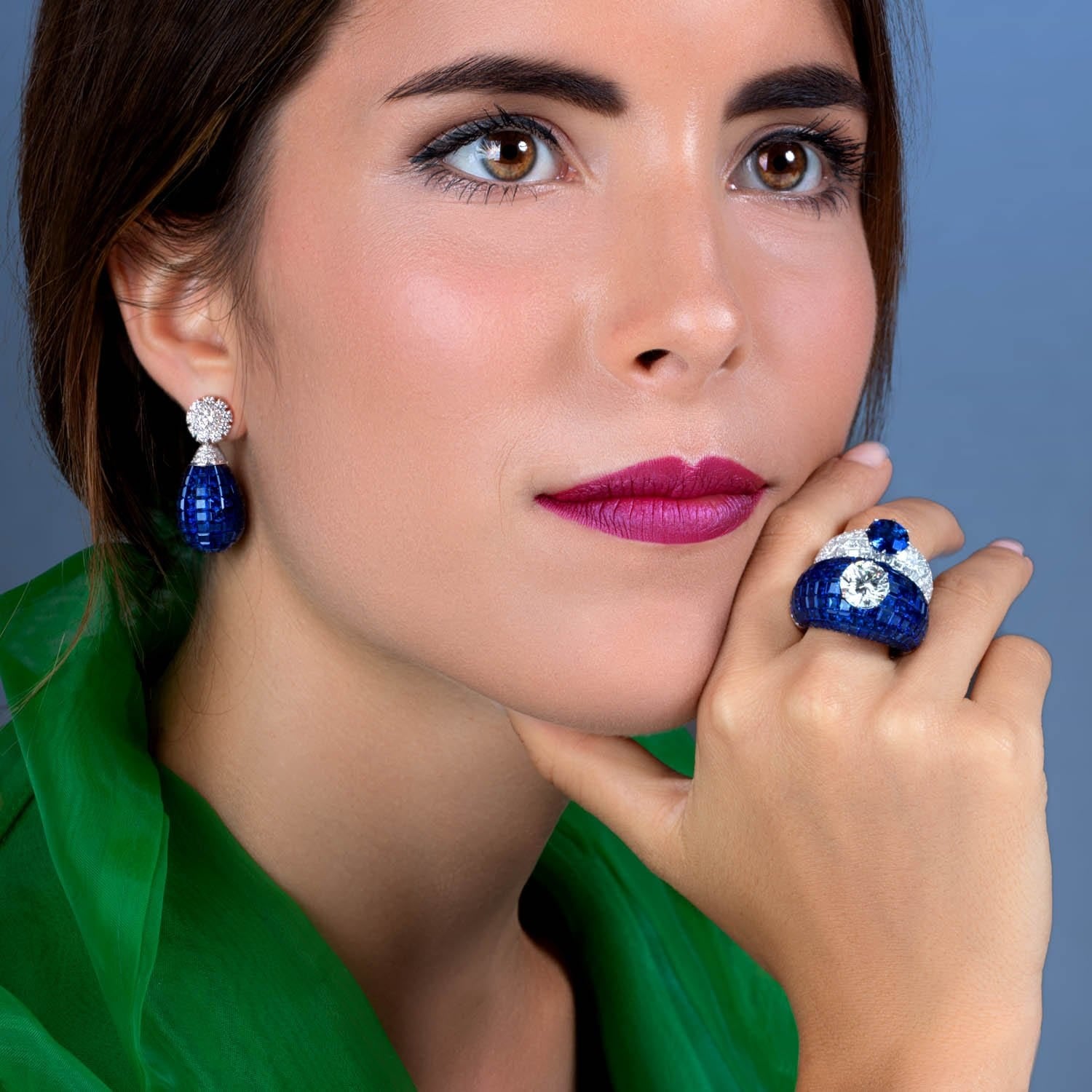 MOSAIC CLASSICAL Sapphire Drop Earrings